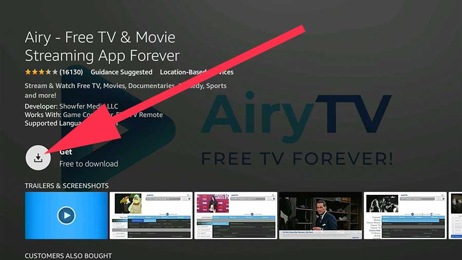 Airy TV install on Fire TV