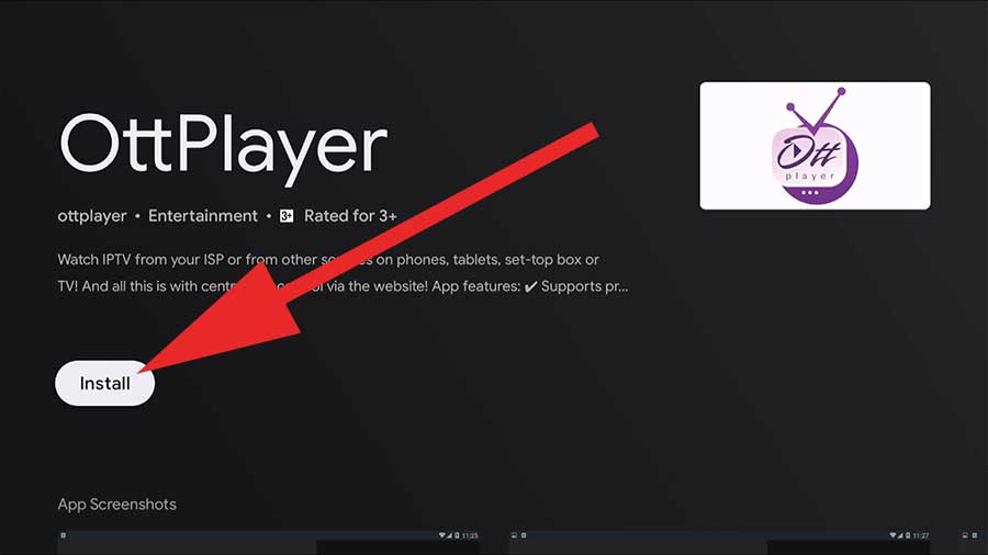 ottPlayer for Android TV