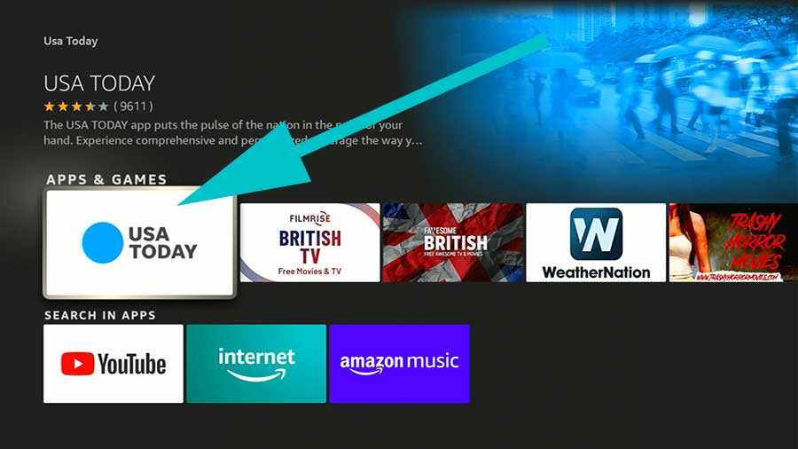 Download USA today for Fire TV