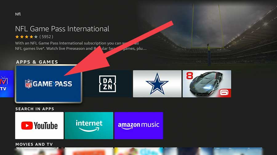 NFL Games firestick