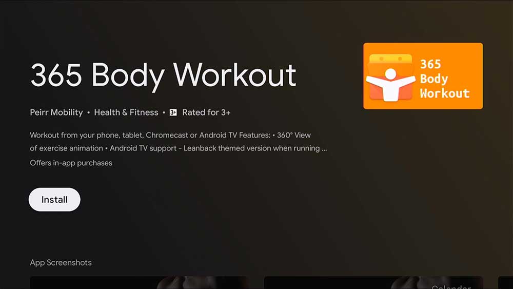 Workout App for Android TV
