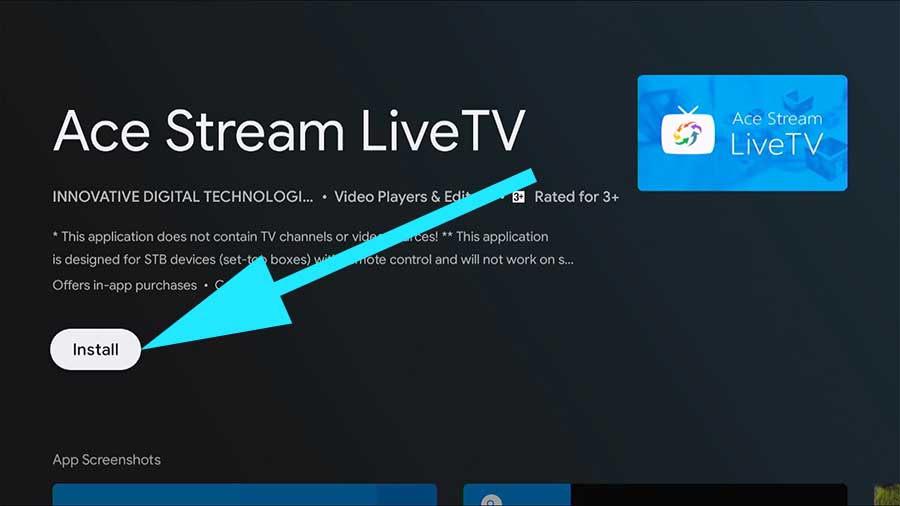 ACE Stream Live TV Install