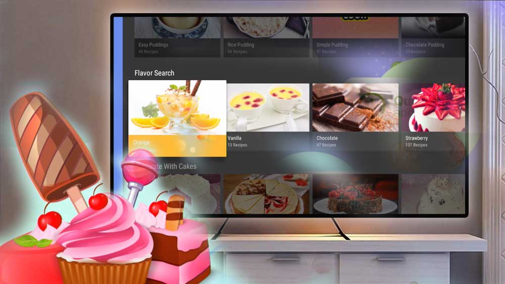 Dessert Recipes app for TV