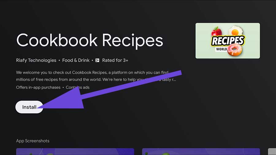 Install CookBook Recipes TV BOX