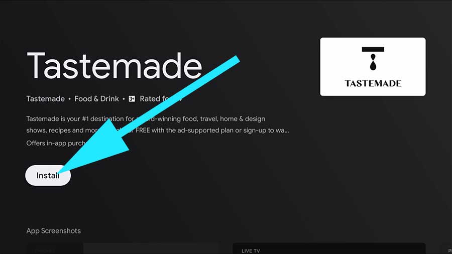 Install Tastemade Android TV