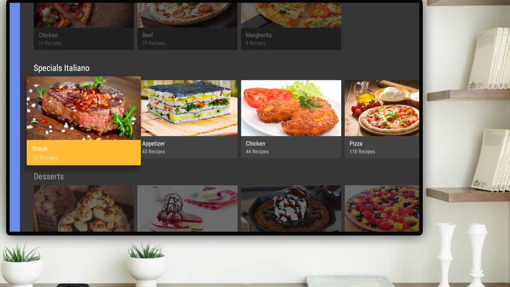 Italian Recipes app for Android TV and Fire TV