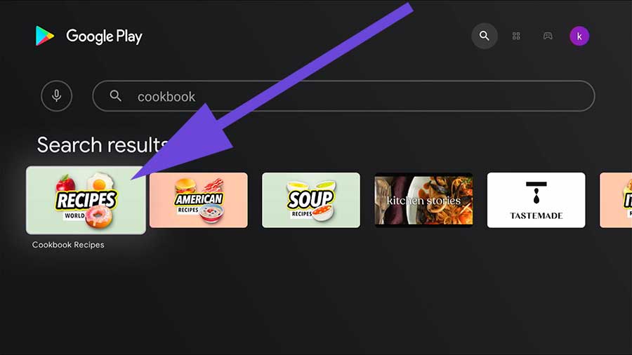 cooking recipes Android TV