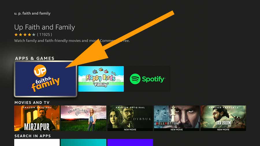 UP Faith and Family Fire TV