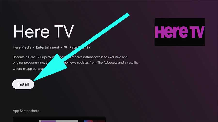 Install Here TV on Android TV