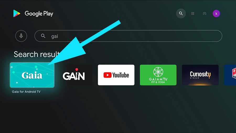 Download Gaia on Android TV