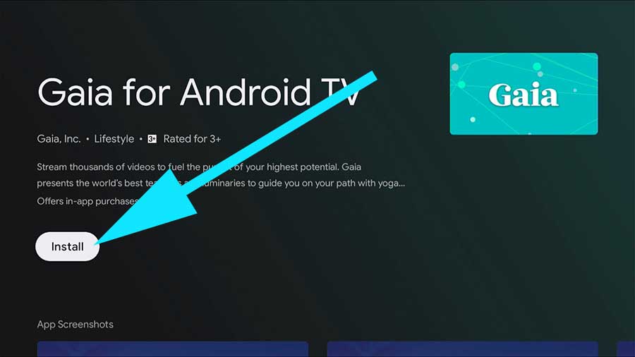 install Gaia on Android TV