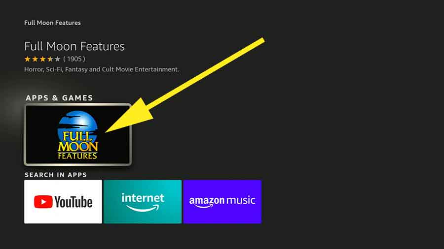 Install Sci-Fi Movies app on Amazon Fire TV