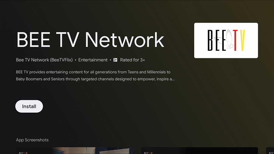 Download BeeTV for TV
