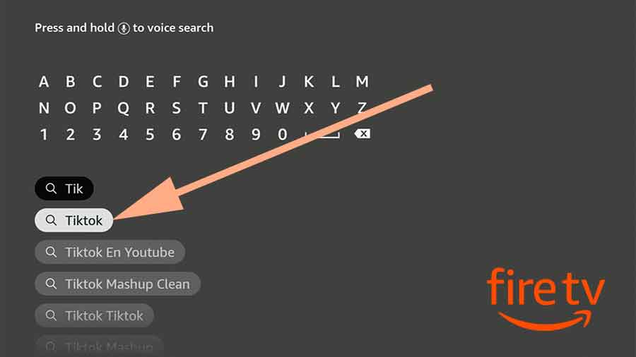 Search TikTok on Fire TV