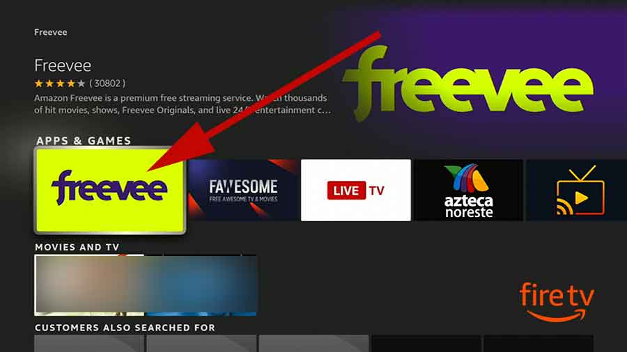 Install Free Streaming service app on Fire TV