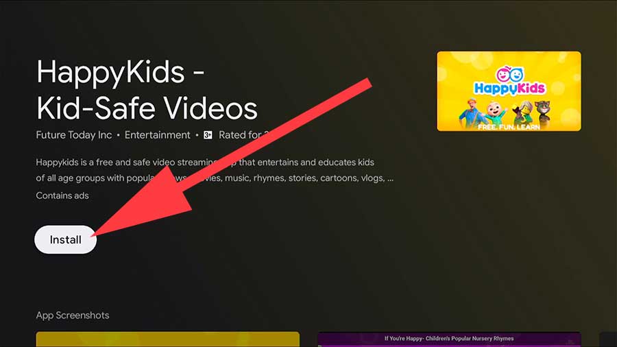 Install HappyKids Apk on TV