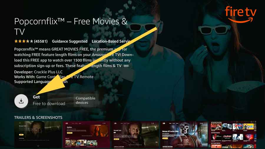 Install free movies and TV shows app on Amazon Fire TV