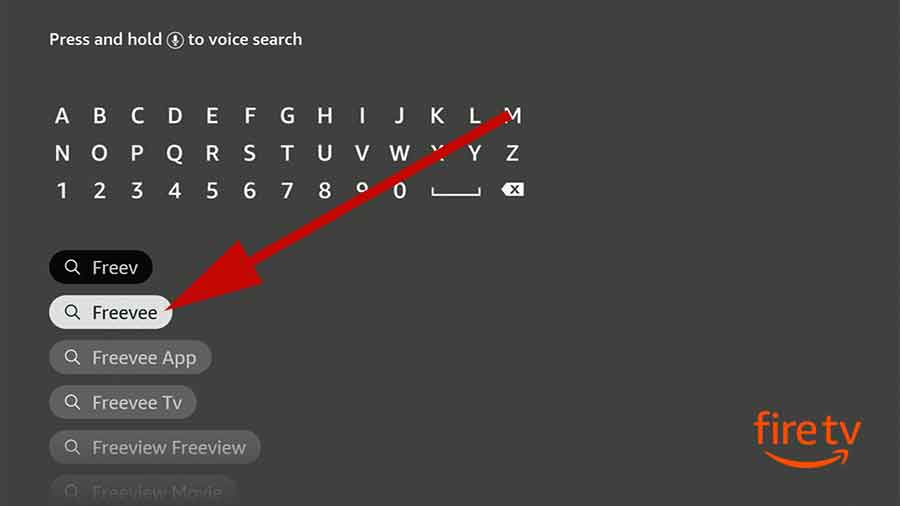 Search Freevee on Fire TV
