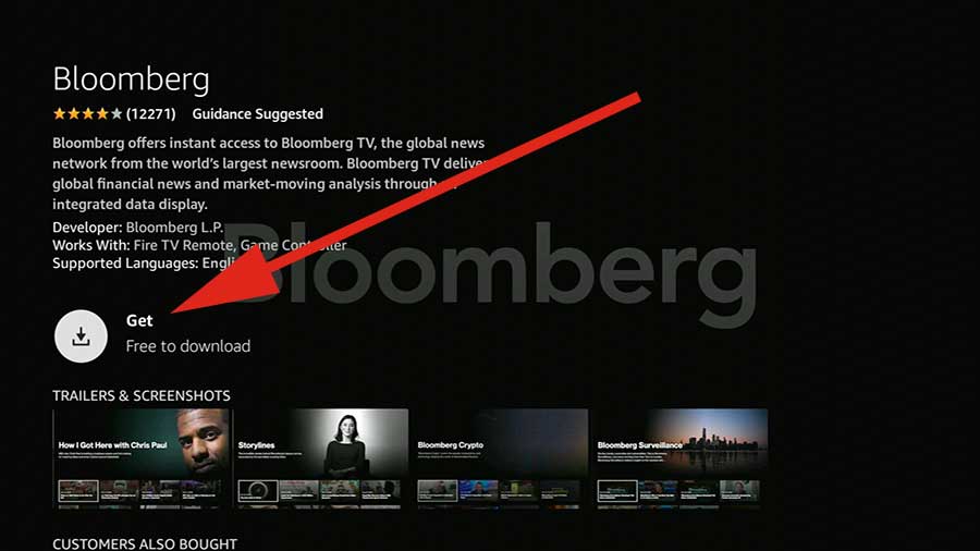 Install Bloomberg on Amazon Fire TV