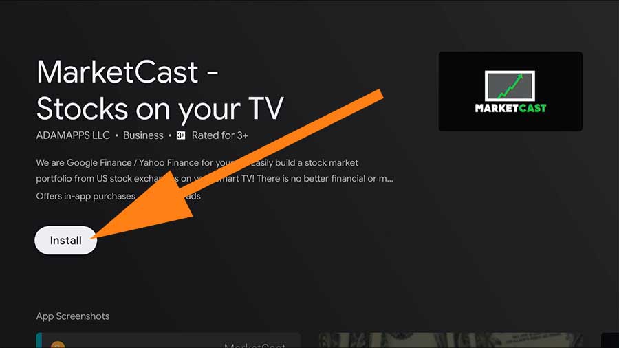 Install MarketCast on TV