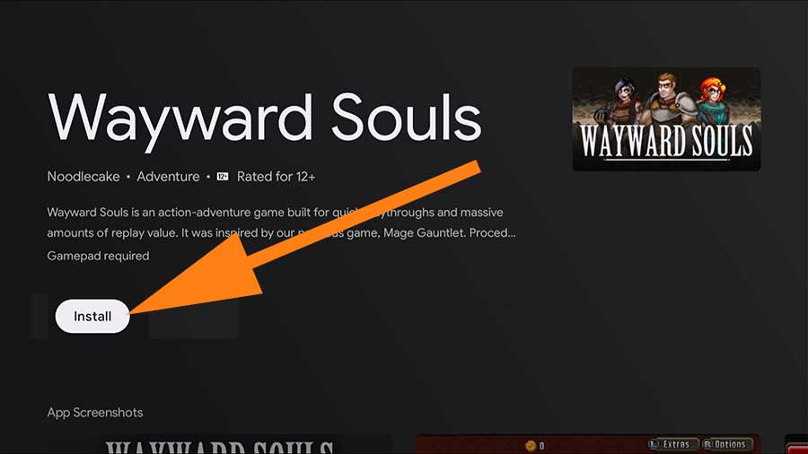 Install Wayward Souls TV BOX Game