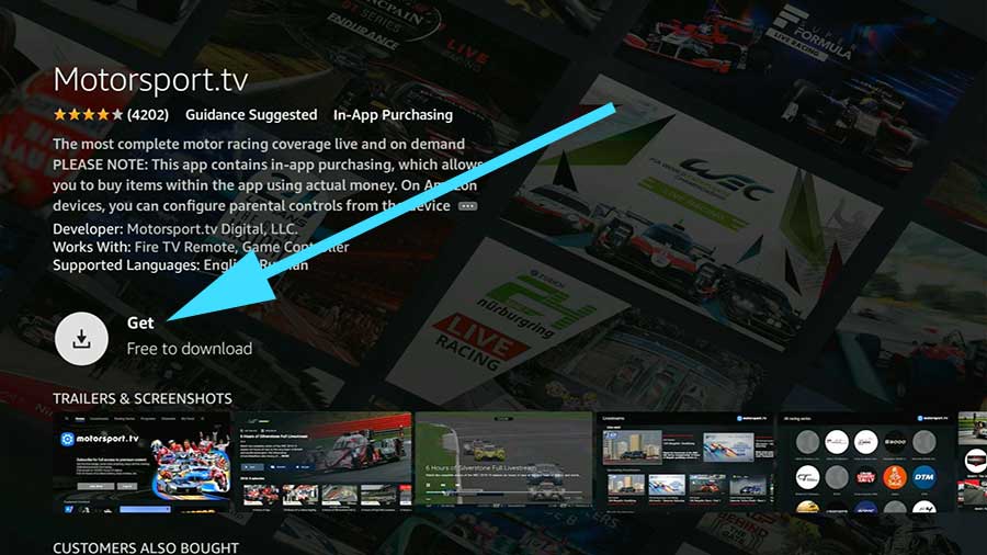 Install Motorsport TV on Amazon Fire TV