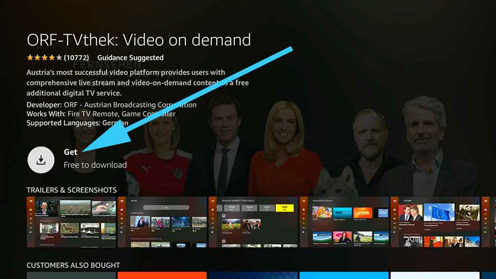 Install ORF TVthek on Amazon Fire TV