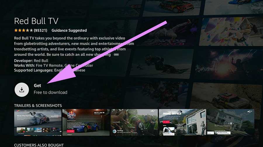 Install Red Bull TV on Amazon Fire TV