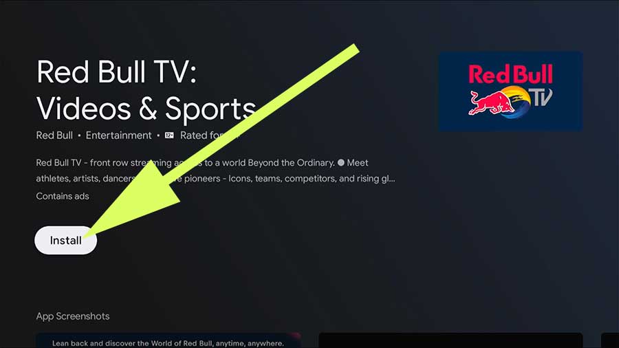 Install Red Bull TV on TV BOX
