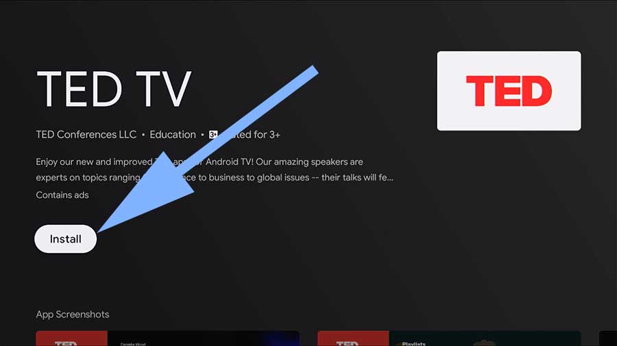 Install TED on Android TV Box