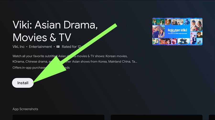 Install Viki Android TV