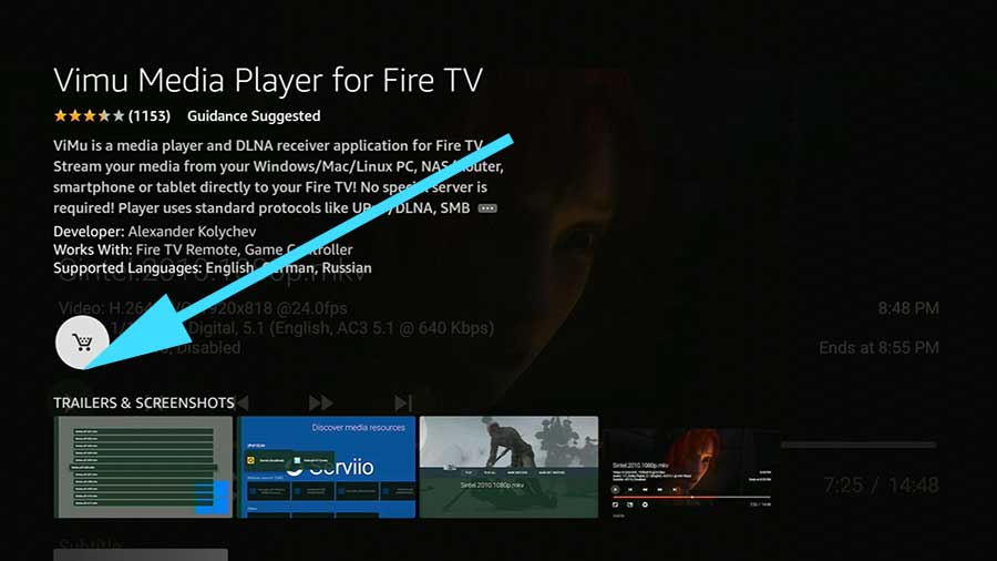 Install Vimu Media player on Amazon Fire TV