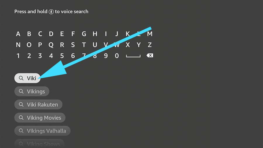 Select viki on firestick 