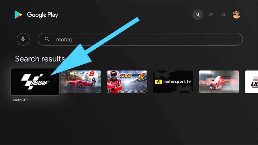 Install MotoGP on Android TV