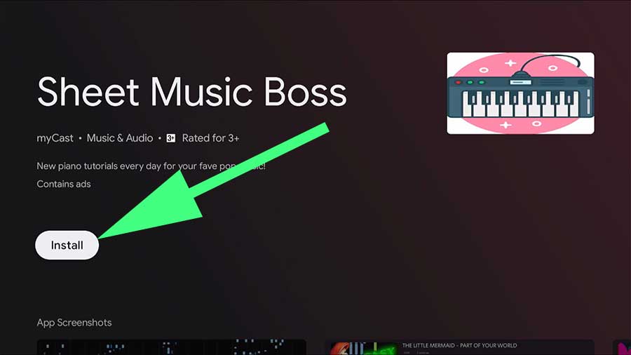 Install Sheet Music Boss Android TV
