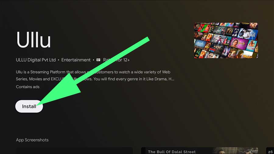 Install Ullu Android TV
