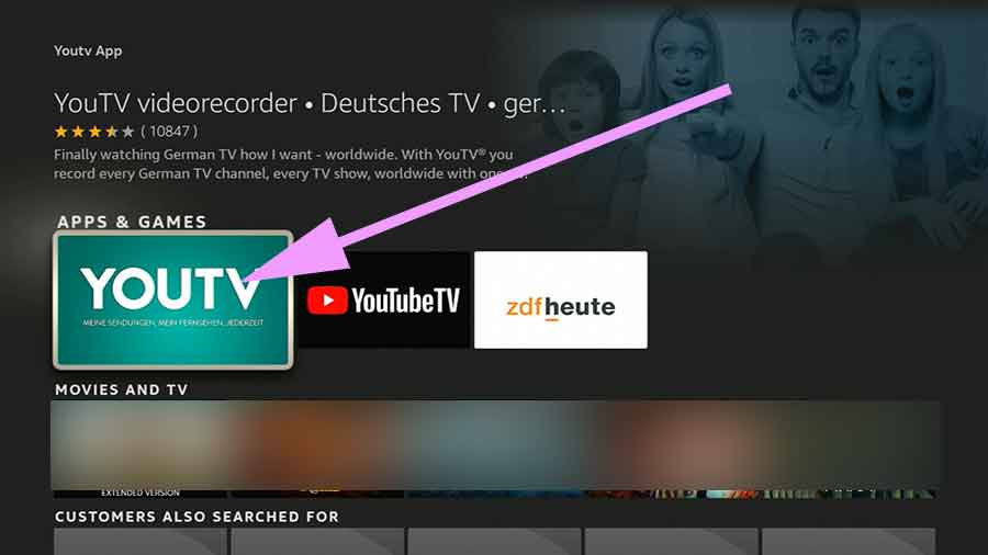 German Live TV app for Fire TV