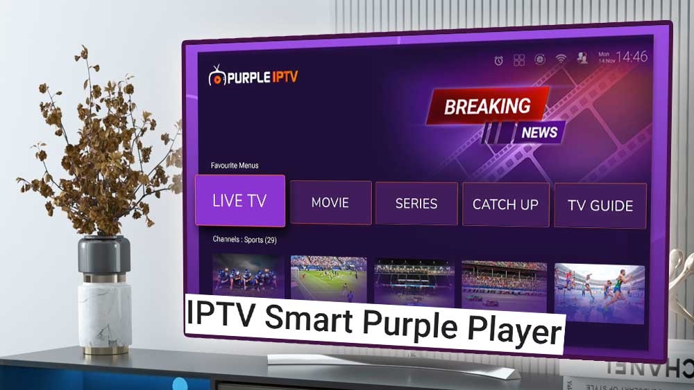 IPTV Smart Purple Player for TV