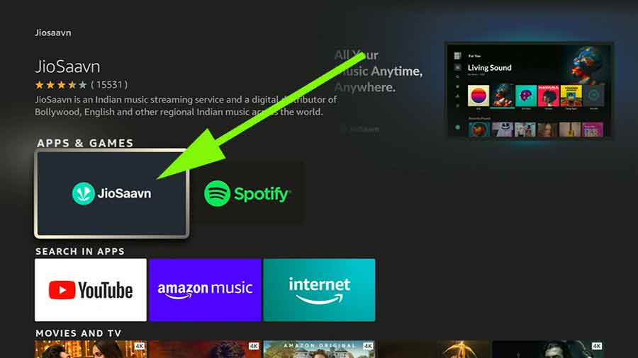 Install Indian Music app on Fire TV