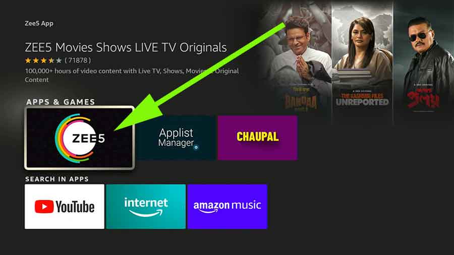 Movies, TV shows and Live TV app for Fire TV