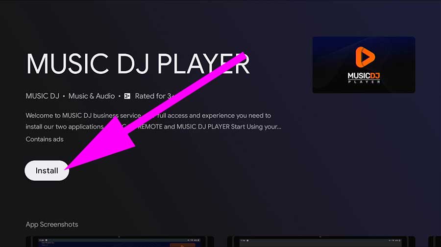Download Music DJ player Android TV