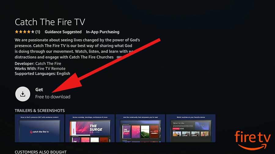 Install Catch the fire TV on Firestick