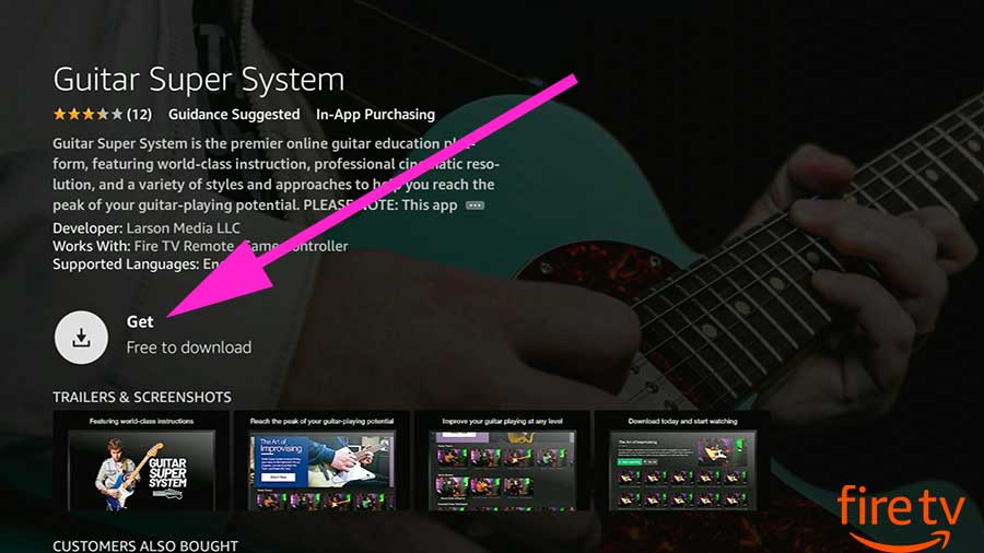 Install Guitar super system Fire TV