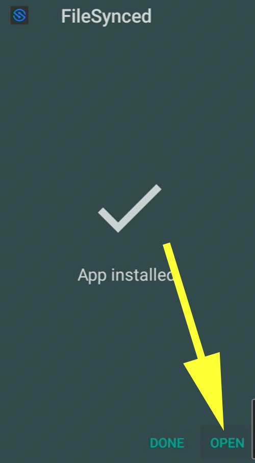 Open Filesynced app