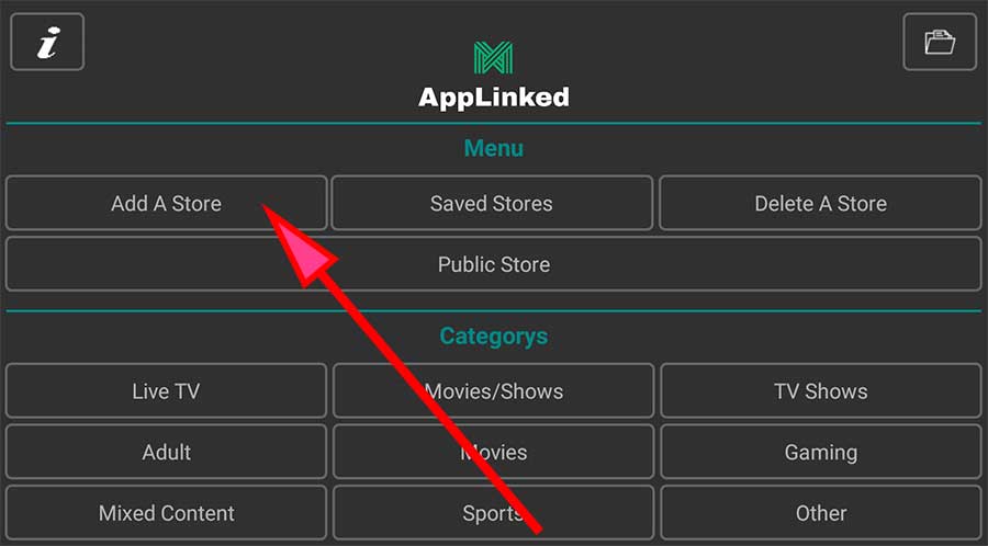 Applinked add a store