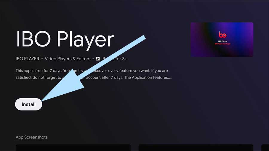 Install IBO Player on Android TV