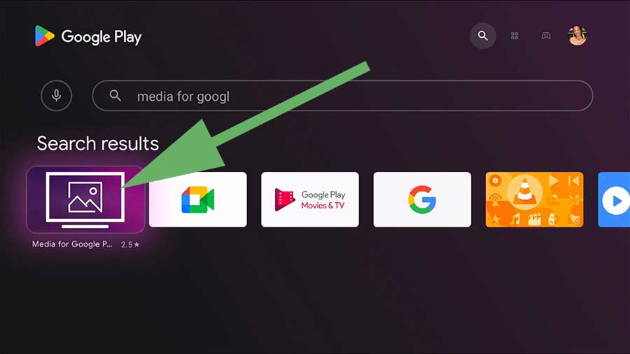 Install Media for Google Photos on Android TV