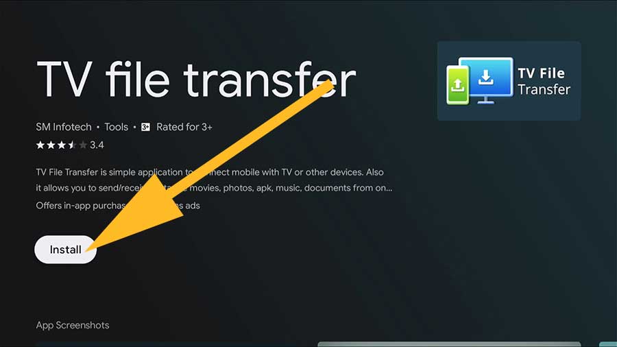 Install TV file Transfer App