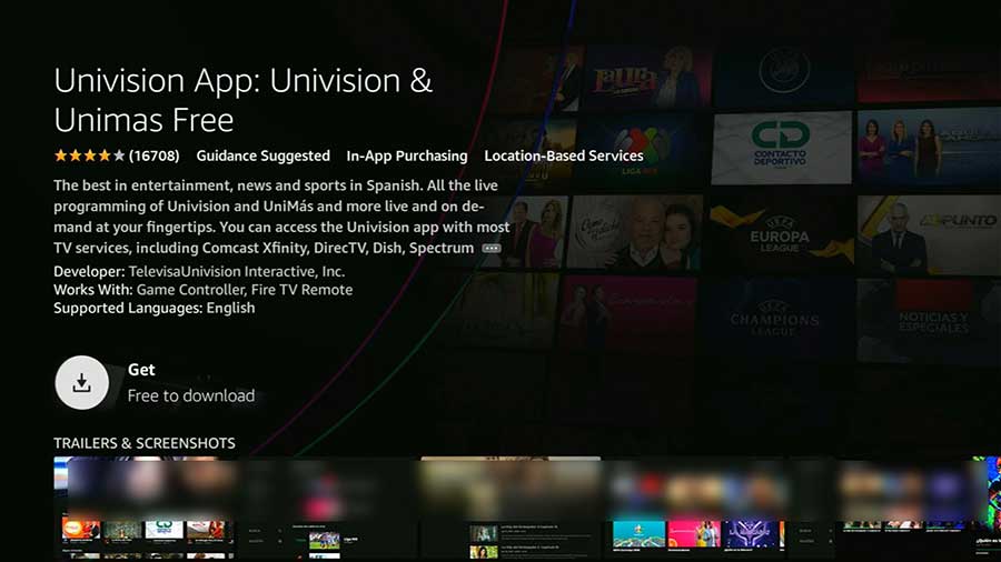 Install Univision App on Fire TV