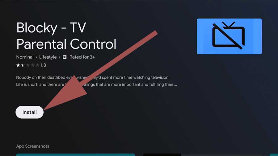 Parental Control for Android TV